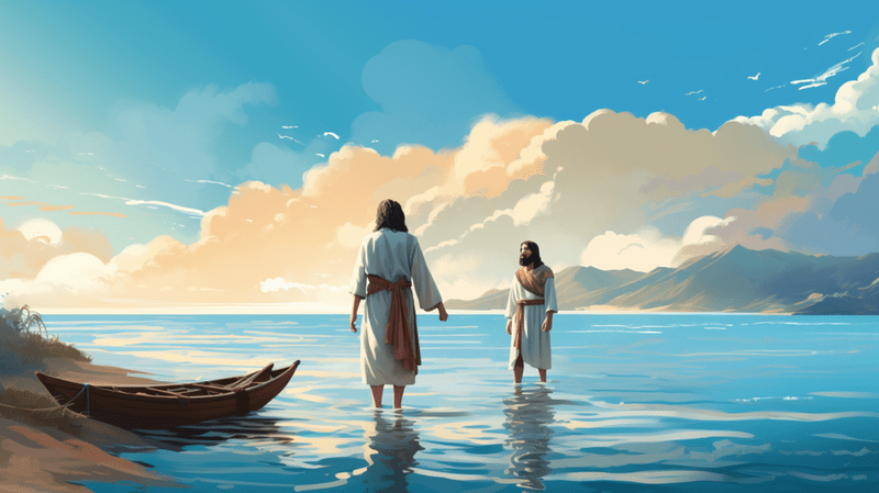 Jesús escoge a sus discipulos mientras pescaban