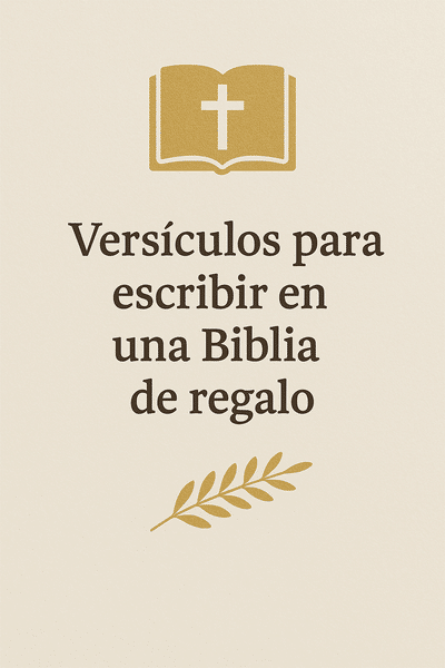 Versículos para Escribir en una Biblia de Regalo